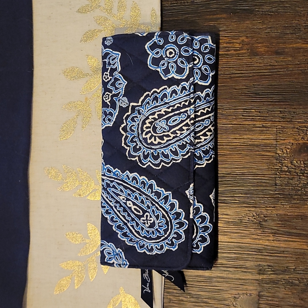 Vera Bradley Blue Paisley trifold wallet
